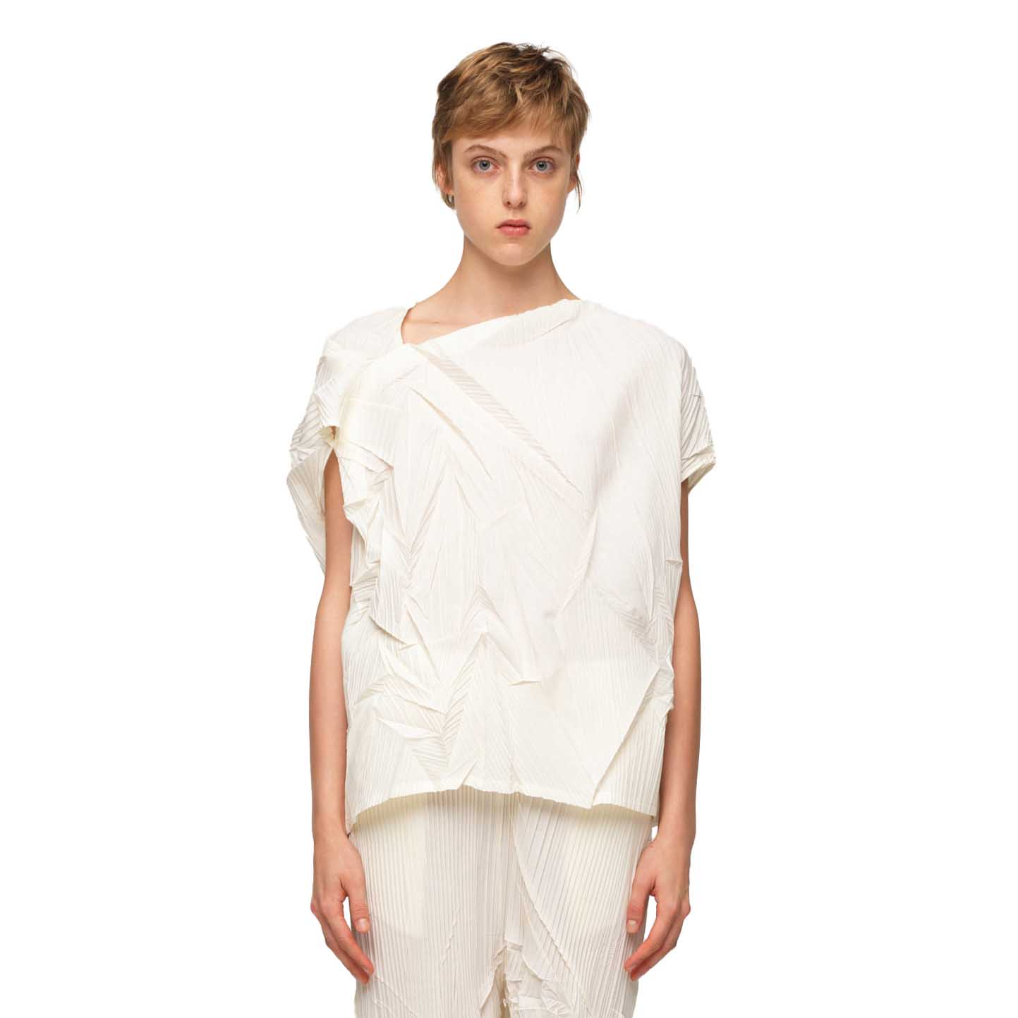 La Vaca Loca Pleated Cap Sleeve Top